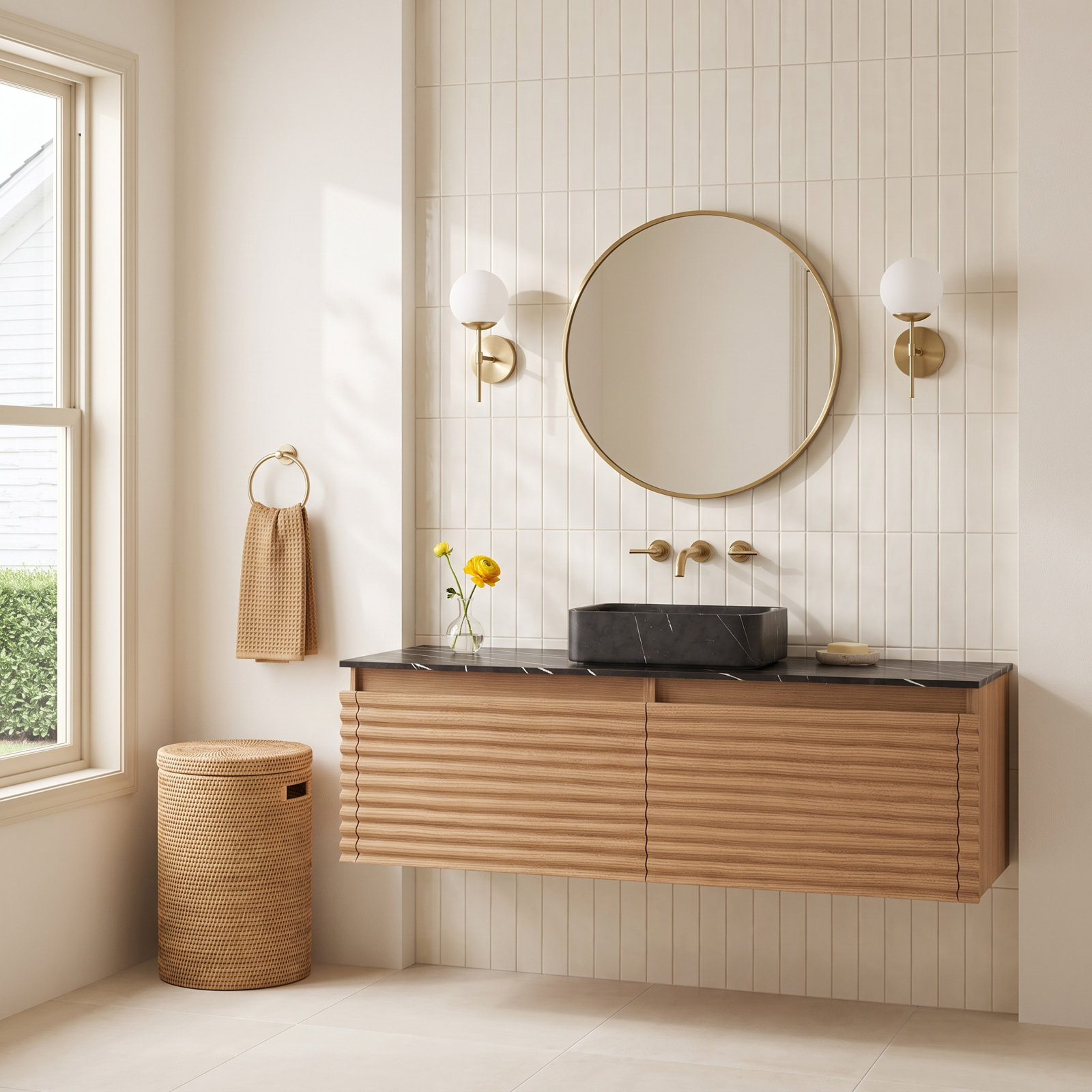 Jasmine 60" Oak Single Bathroom Vanity