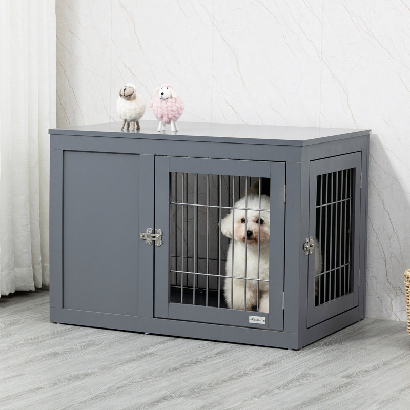 Pet Crate with 2 Doors, Gray