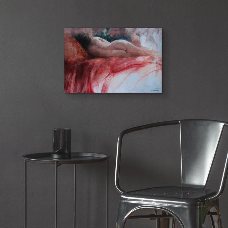 Epic Art «Scarlet drap nu» par Robert Campbell, «Scarlet drap nu» par Robert Campbell, H 16 po x l 24 po x P 0,2 po