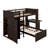 Kids Twin Loft Bed with Drawers-728884236