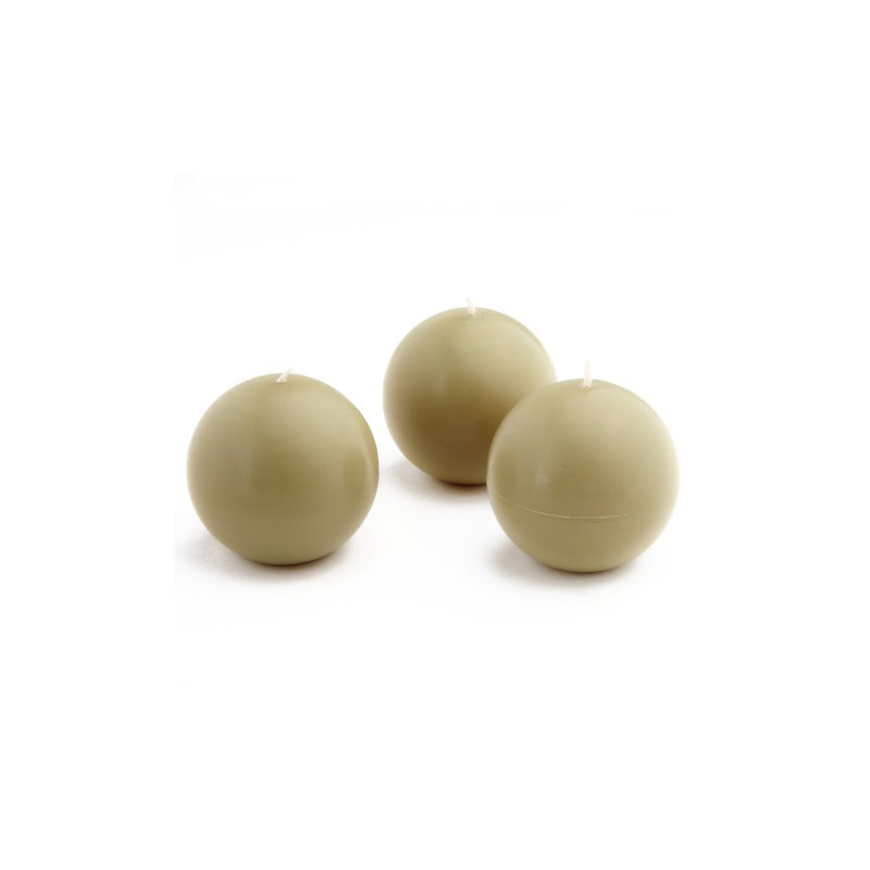 Unscented Novelty Candle, 2" Diameter, Set of 12, Sage Green