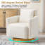 Fauteuil d'appoint pivotant en velours avec coussin-359376567