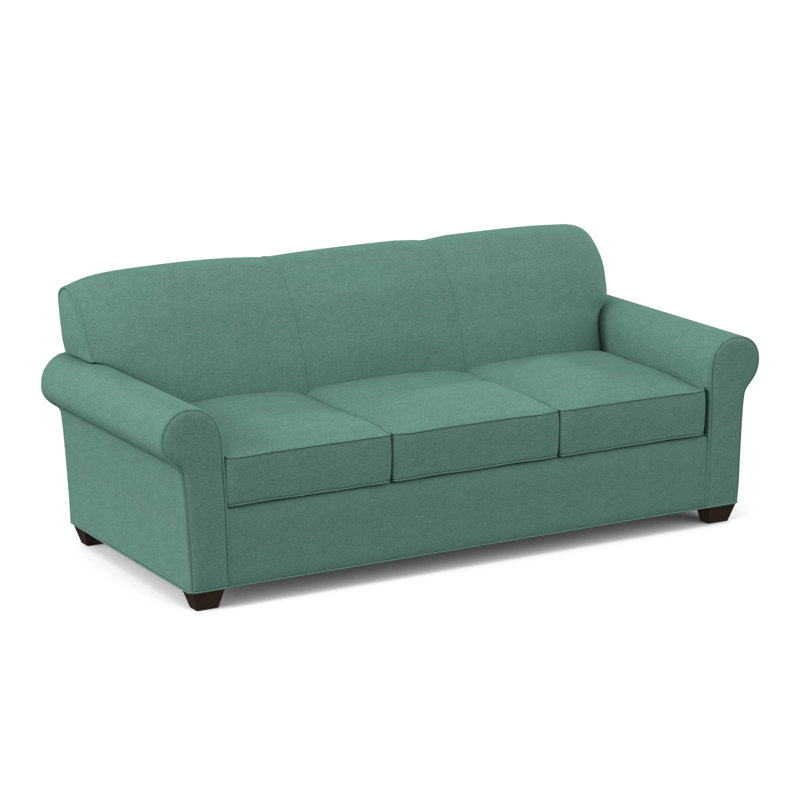 Finn Rolled Arm Sofa with Reversible Cushions, Cafelle, Antic Lagoon, 34" H x 83" W x 36" D