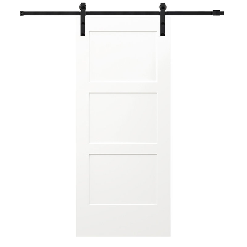 Porte de grange Birkdale, Noir mat, 32 po x 80 po