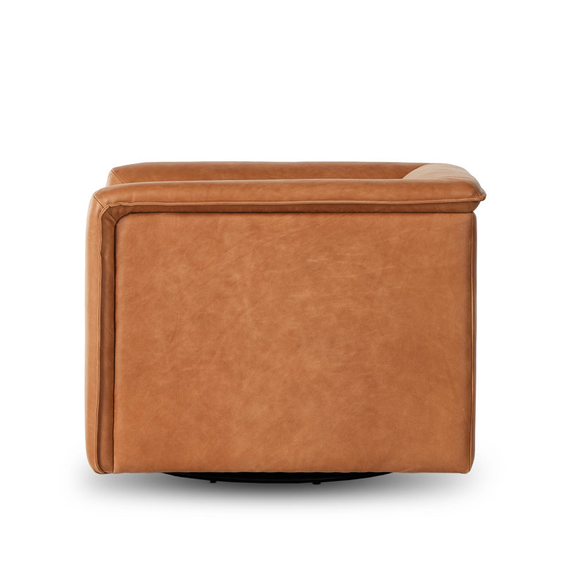 Sweeney Swivel Chair, Palermo Cognac Top Grain Leather