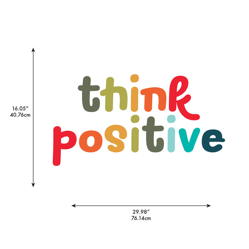 Think Positive Multicolor Wall Quote Decals