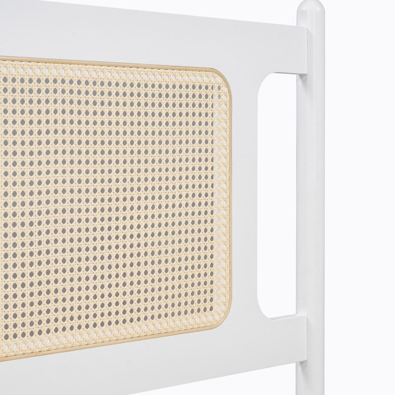 Lit plateforme avec rangement Poler, Blanc