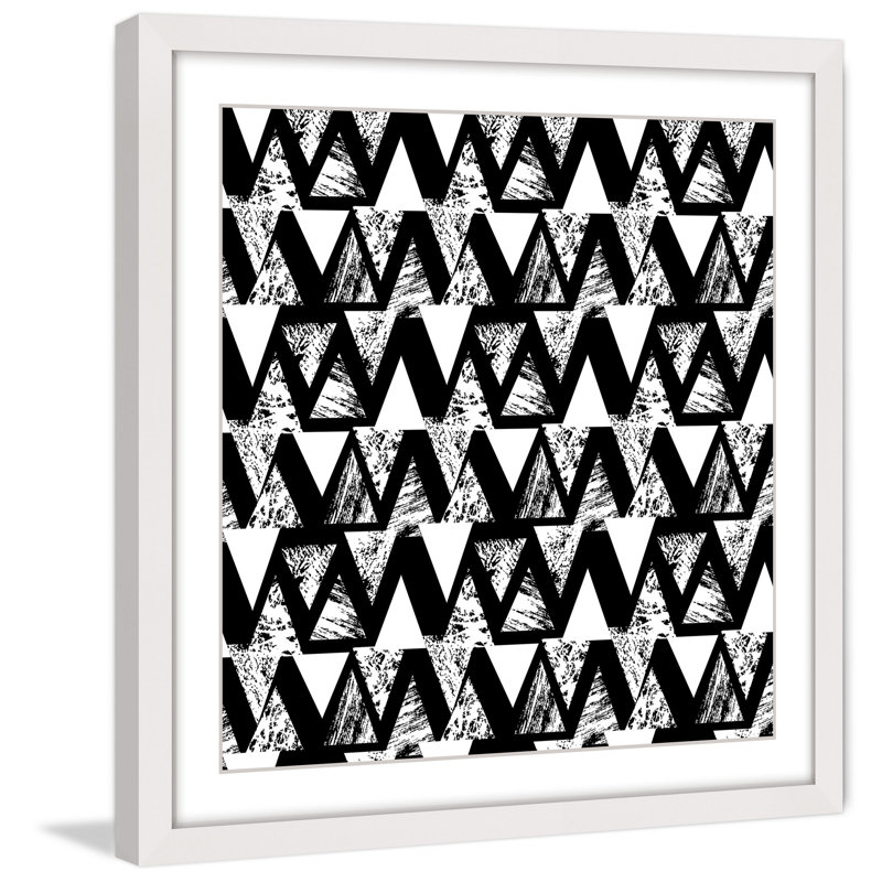 Continual Bridge - Reproduction d'art graphique sur papier encadré, H 24 po x l 24 po x P 1,5 po, Cadre blanc