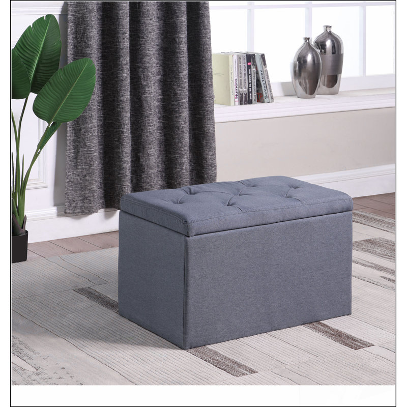 18.5" Tall Tufted Shoe Storage Bench, Dove Simple design, comfortable and durable, multi-functional bench