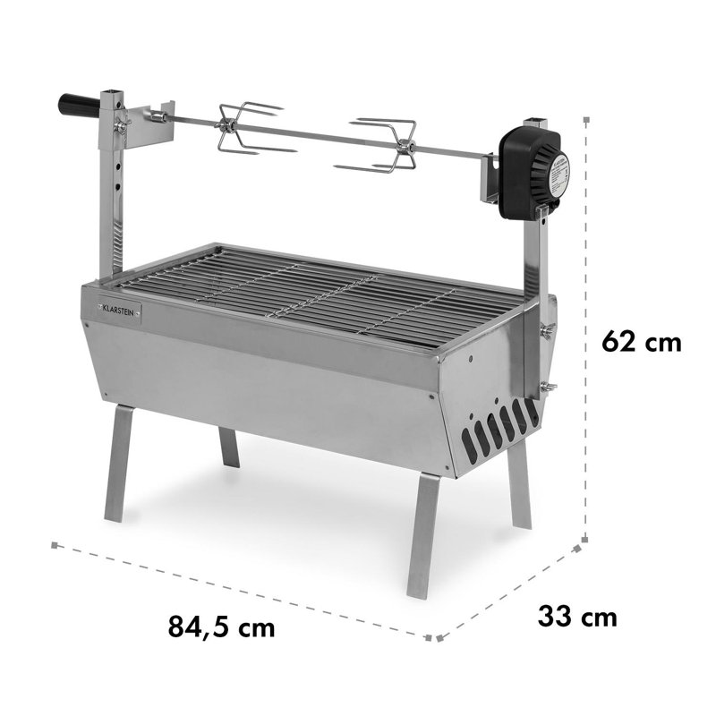Klarstein Sauenland 84.5cm W Barrel Charcoal Grill