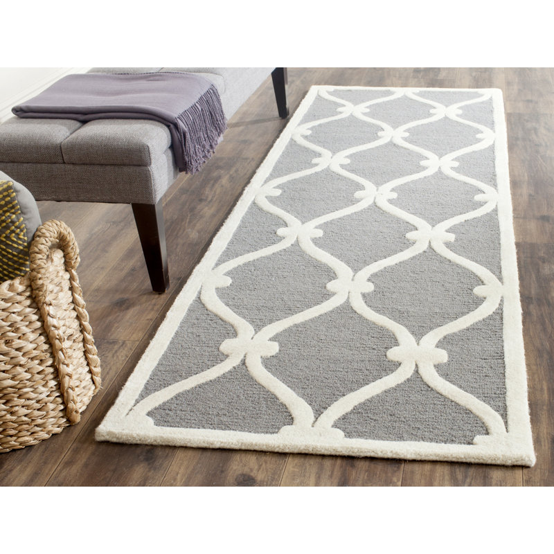 Cannen Hand Tufted Wool Geometric Rug, Runner 2'6" x 10'