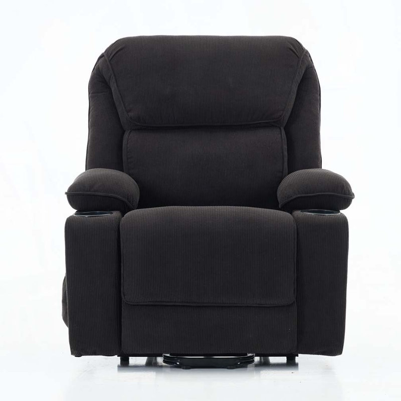 Remote-Controlled Heating and Massage Assistive Recliner, Black