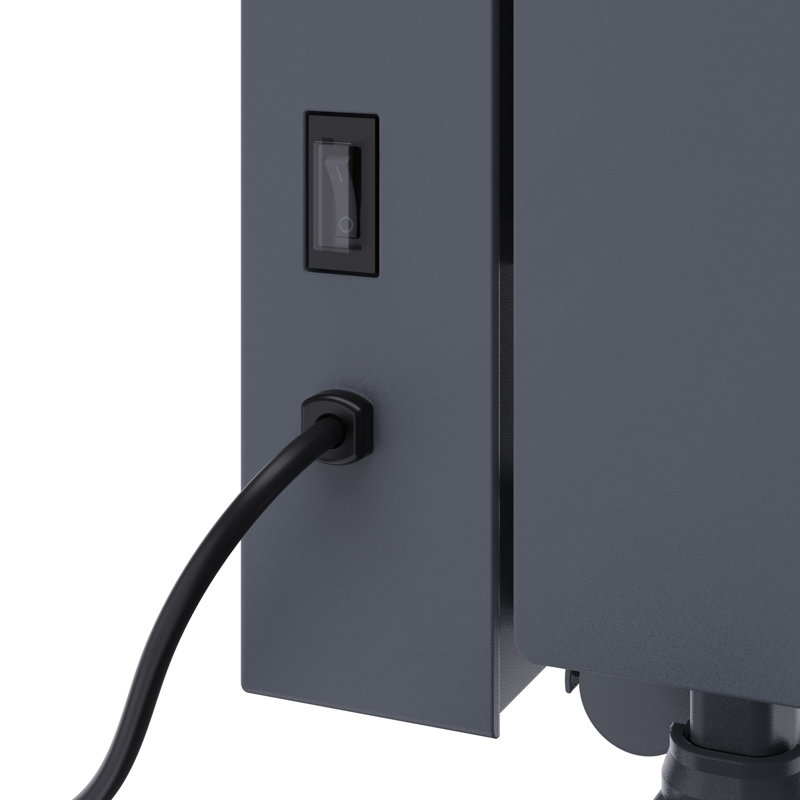 Ebern Designs Rowanne Electric Wall Mounted Space Heater, 57cm H x 53.5cm W x 9cm D, Anthracite, 6.52A