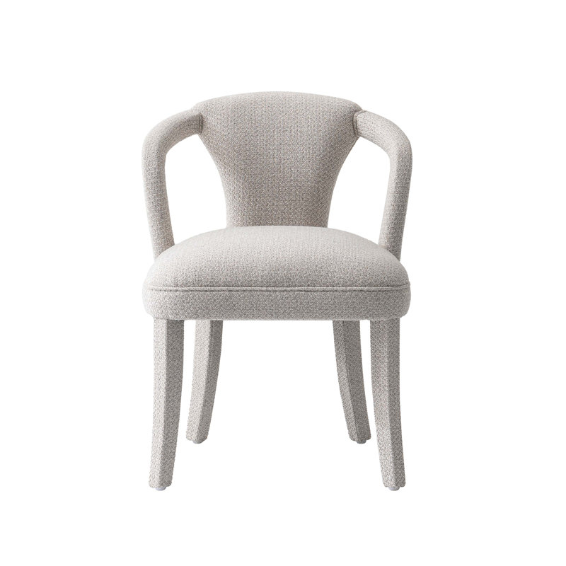 Fauteuil de salle à manger rembourré Palmer, Doublure argentée