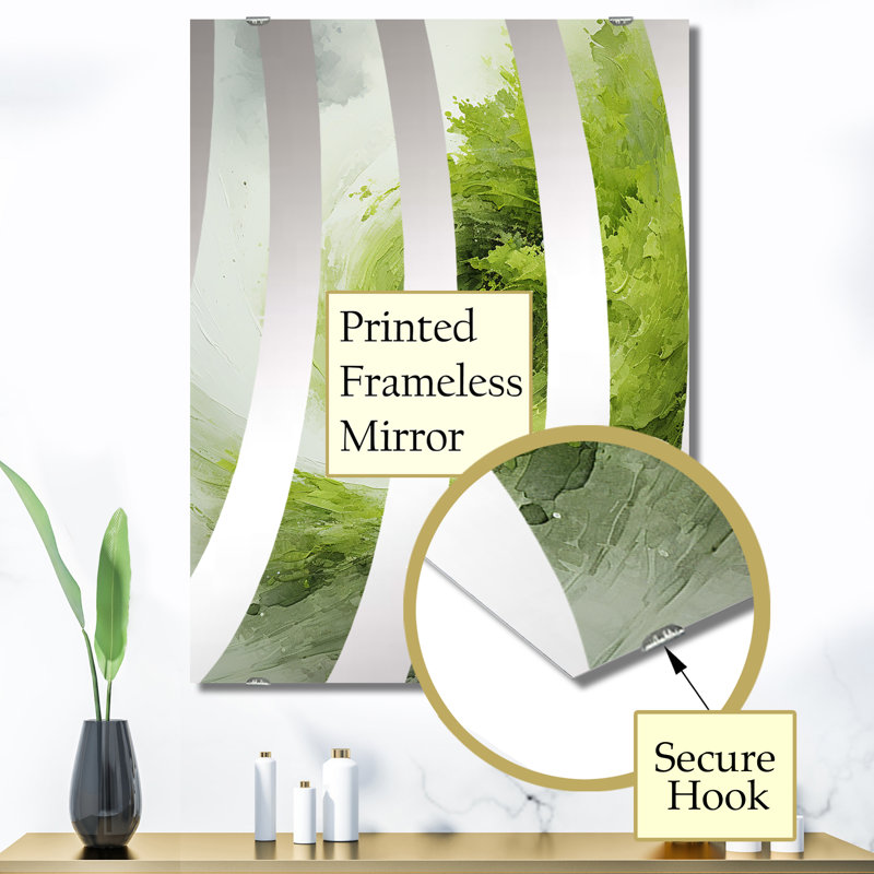 Whsipering Abstract Spiral I - Miroir mural à spirales abstraites grand MIR138006, 40 po x 30 po