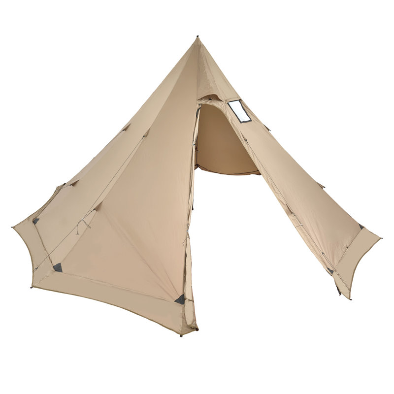 Tipi Hot Tent with Stove Jack Waterproof Portable for 4-6 Persons Camping