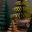 SET OF FIVE PAPER ACCORDIAN CHRISTMAS TREES - ONE EACH