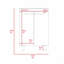 Armoire 24 po, porte double, deux tablettes