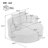 Modern Minimalist 360 Degree Swivel Chenille Fabric Upholstered Accent Barrel Chair-597714568
