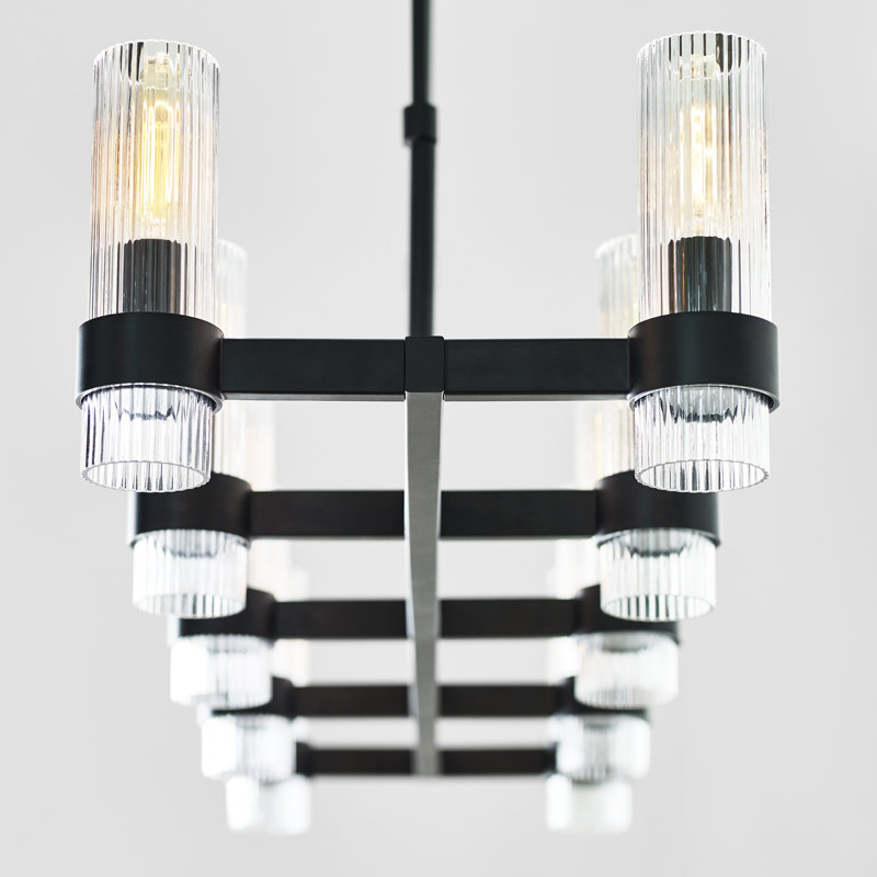 Geneva 10 - Light Chandelier, Aged Iron