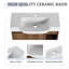 Meuble-lavabo mural 28 po avec lavabo en céramique et porte à fermeture en douceur, emballage KD