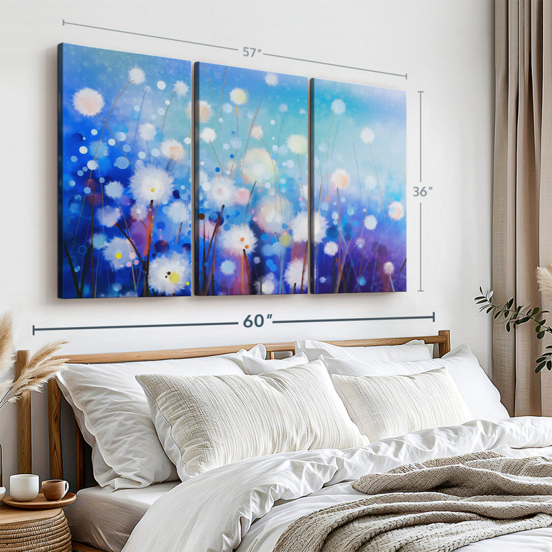 «Morning Wishes Abstract» sur toile, H 36 po x l 57 po