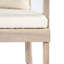 Ensemble de 2 chaises de salle à manger en bois d'acacia, fauteuils avec coussins crème, fauteuil d'appoint en tonneau, ensemble de chaises d'appoint de cuisine confortables pour balcon, cour, jardin