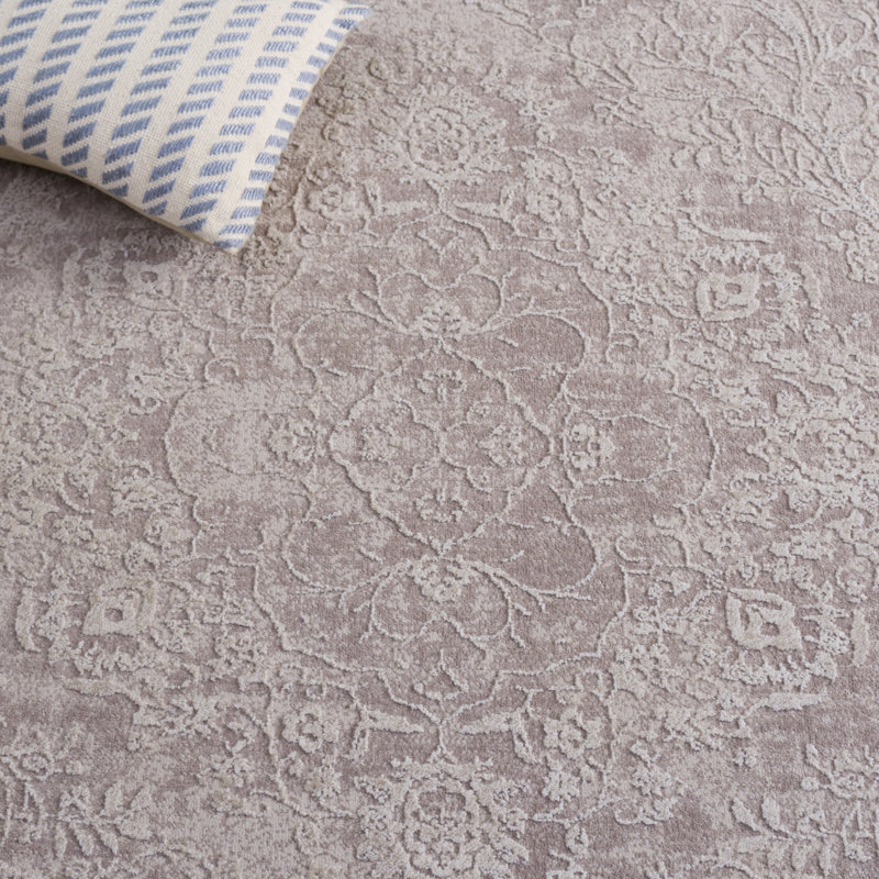 Calidia Oriental Beige/Cream Area Rug, Round 3'