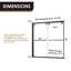 Porte de baignoire sans cadre 60 "x H 58"