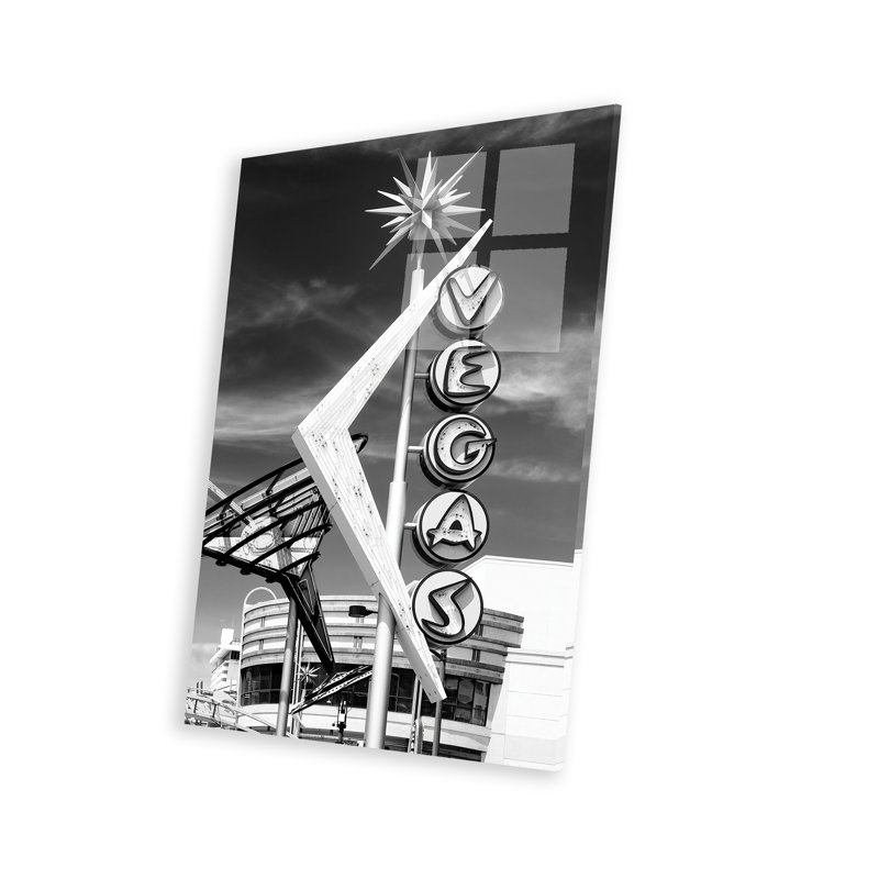 «Black Nevada Series - The Famous Vegas Sign On» par Philippe Hugonnard, peinture