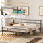 YT Metal Bed Frame with Headboard / Steel Slat Support-1556603013-1522246783