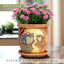 Pot de fleurs en argile faite à la main intérieur / extérieur avec trou de drainage et soucoupe Advita-871840312