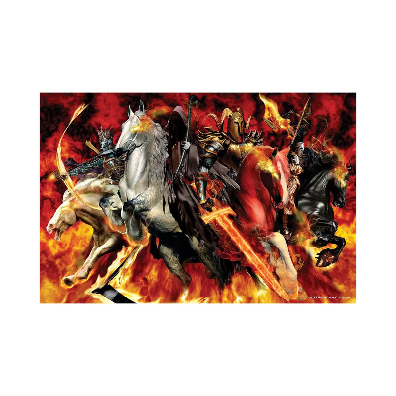 4 Horseman by Ruth Thompson - No Frame Gallery-Wrapped Canvas Giclée on Canvas, 66.04cm H x 101.6cm W