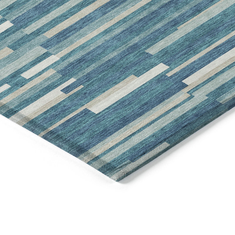Malek Indoor/Outdoor Area Rug with Non-Slip Backing, Round 8'