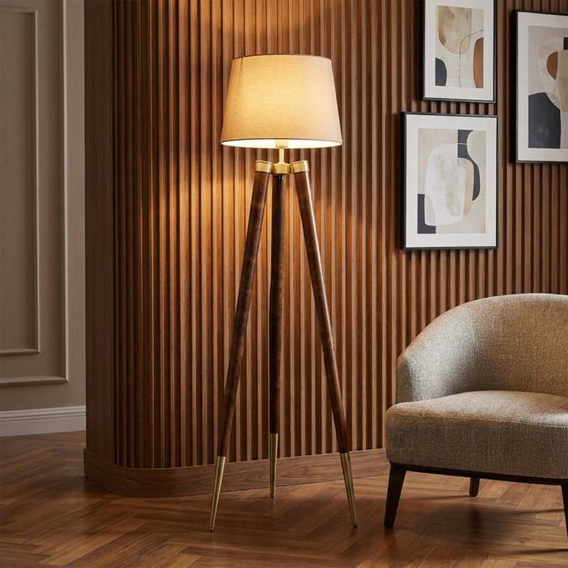 Lampe sur pied à abat-jour tambour Verve