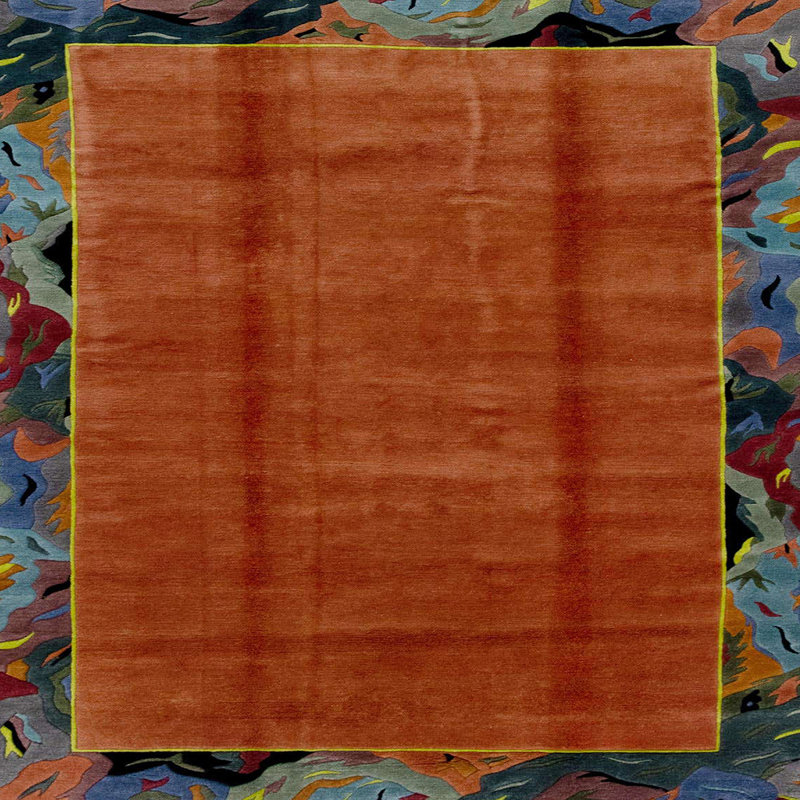 Abstract Indoor Rug, Square 8'