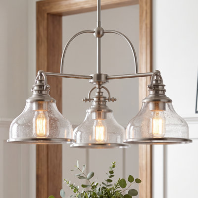 Grant 3-Light Brushed Nickel Chandelier