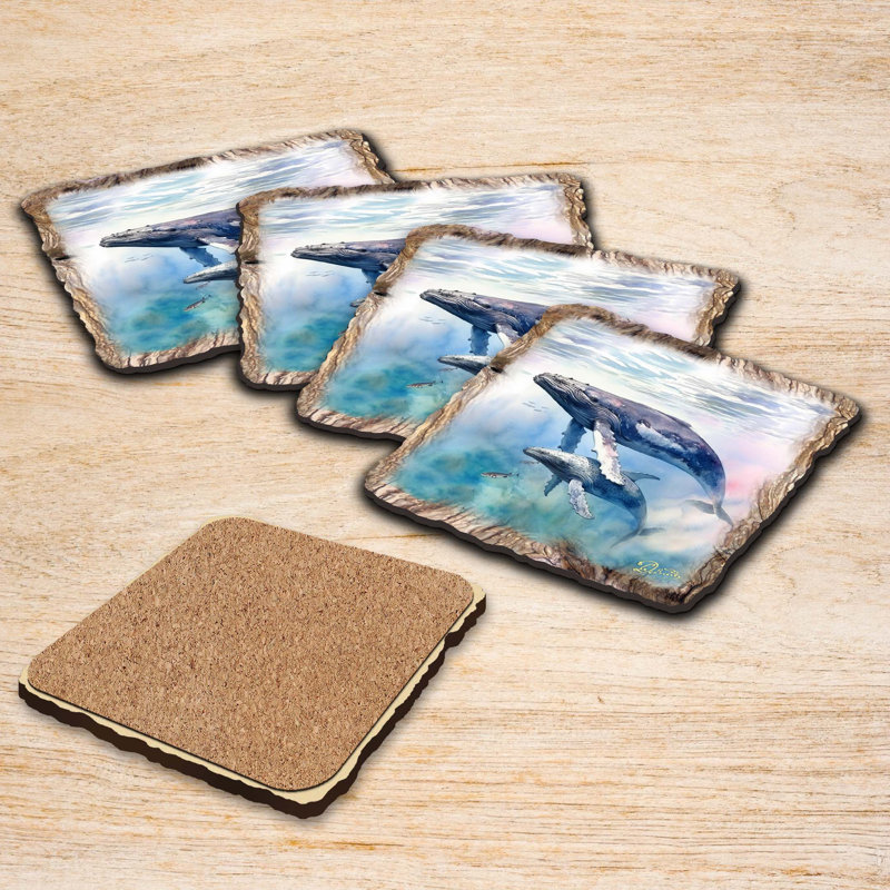 Ensemble-cadeau baleines en bois