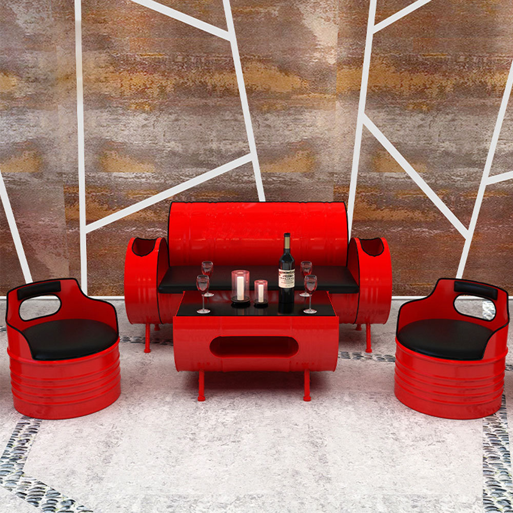 17 Stories Kazzandra 4 Piece Faux Leather Living Room Set Wayfair