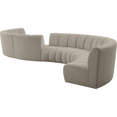 Bonita Ivory Boucle 3-Piece Curved Sectional – Texas Furniture