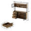 Bar industriel avec portes grillagées et 3 tiroirs-2106547278