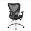 Chaise de bureau haut dossier en filet avec base chromée, noir