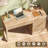Fluted Executive Desk With Drawers With Ample File Drawer