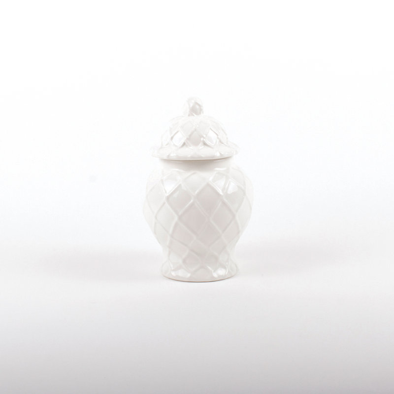 Ceramic / Porcelain Ginger Jar, White