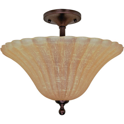 Leatrice Glass Semi Flush Mount