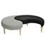 Pastel 100cm Wide Round YinYang Cocktail Ottoman