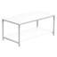 Table basse moderne en stratifié blanc, L 40 po, avec pieds en métal gris, pour la décoration du salon