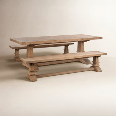 Vienna 3 Piece Solid Wood Dining Set