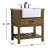 Pelaghia 30'' Single Bathroom Vanity with Carrara Marble Top-1471006158