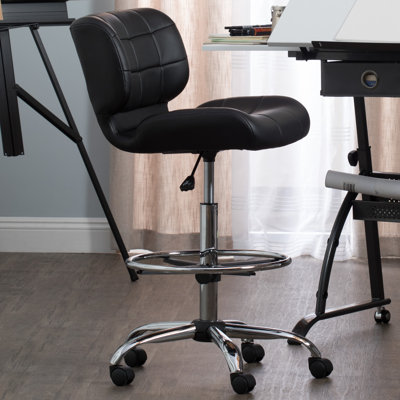 Creasy Low-Back Drafting Chair by Inbox Zero